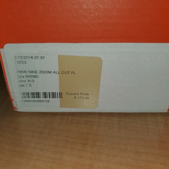 Nike Zoom All Out Flyknit- sz 7.5 - Picture 2 of 2